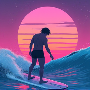 The Vaporwave Surfer