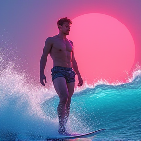 The Vaporwave Surfer