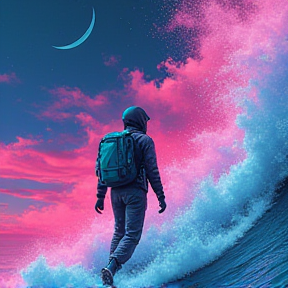 The Vaporwave Surfer