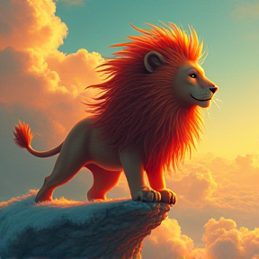 Lion on the Wind