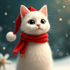 Whispen the Christmas Cat