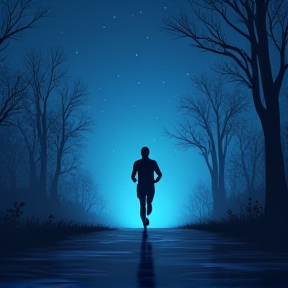 Runner at Night