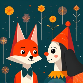 The fox and the clown