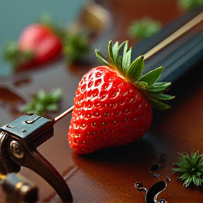 Berry Raspberry on a Cello