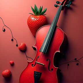 Berry Raspberry on a Cello