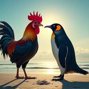 Chicken vs Penguin