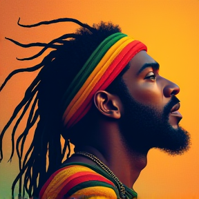 Groovy anthemic rastaman