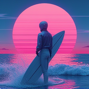 The Vaporwave Surfer