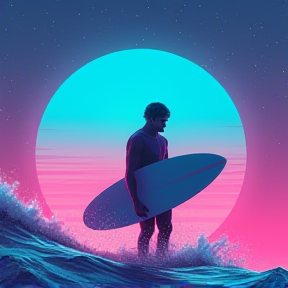 The Vaporwave Surfer