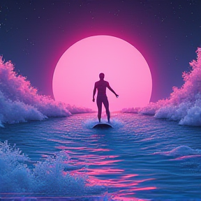 The Vaporwave Surfer