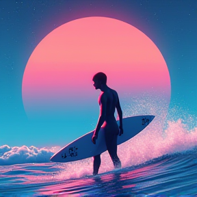 The Vaporwave Surfer