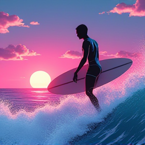 The Vaporwave Surfer