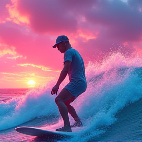 The Vaporwave Surfer