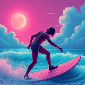 The Vaporwave Surfer