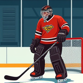 Goalie for the Hawks