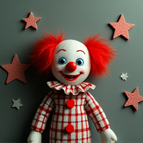 Rag Clown Doll