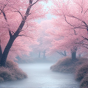 Cherry Blossom Snowfall