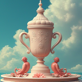 porcelain trophy