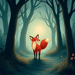 fox in the woods