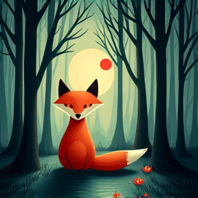 fox in the woods