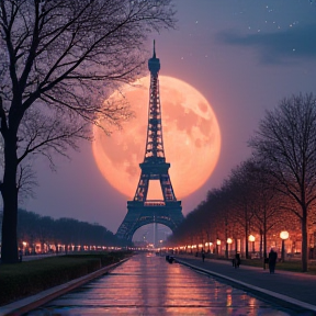 Moonlit Paris Serenade