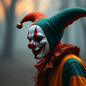 Clown with a Mask