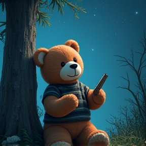 Freddy the Teddy at Night