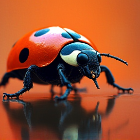 LadyBug laying eggs 