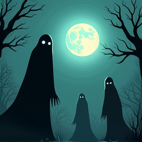 Four spooky ghosts