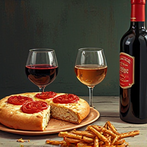 Pizza-Bagels and Shabbat Wine