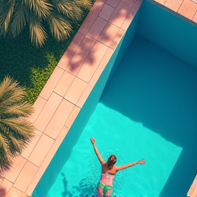 Playing in the pool 