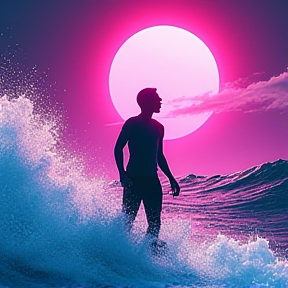 The Vaporwave Surfer