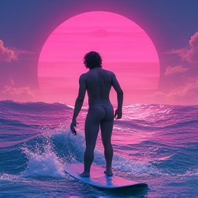 The Vaporwave Surfer