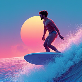 The Vaporwave Surfer