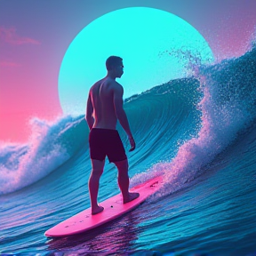 The Vaporwave Surfer