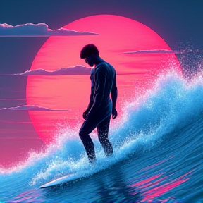 The Vaporwave Surfer