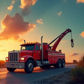 Lonely Tow Truck Road