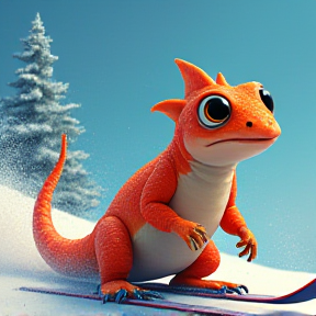 Skiing Dreams of the Magic Rainbow Salamander