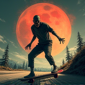 Zombie on a Skateboard