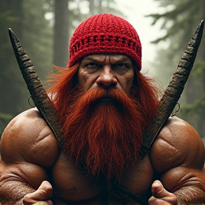 Big Red The Lumberjack Barbarian Redneck