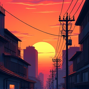 sunrise in Tokio 