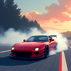 RX-7 drifting 