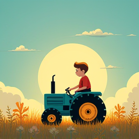 Liam and Jaxson's Tractor Adventure