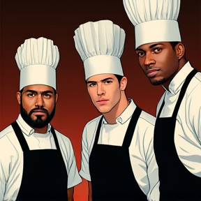 Three Line Cooks