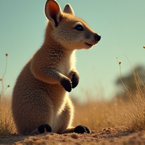 Liebesbeziehung zwischen einem Mädchen und einem Quokka