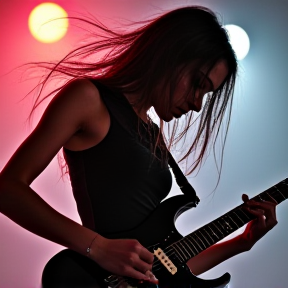 Rock, nu-metal, electric guitar, intense, atmospheric, hard rock, female