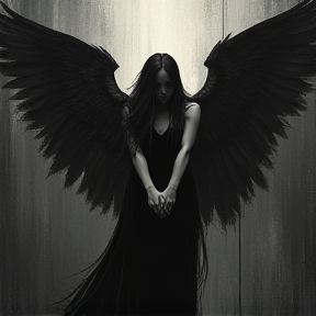 Angel in black