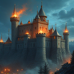 Castle in Flames