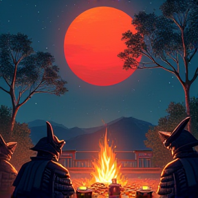 Samurais by the Fire