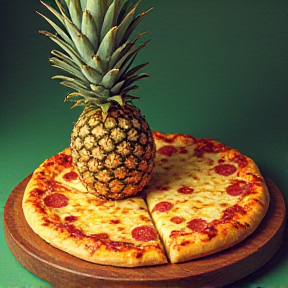 pineapples on pizza 